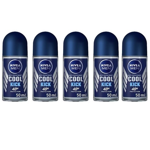 Nivea Men 니베아 맨 Cool Kick 남성용 발한 억제제 쿨킥 데오드란트 롤온 50ml 5개, 50ml, 5개 상품리뷰