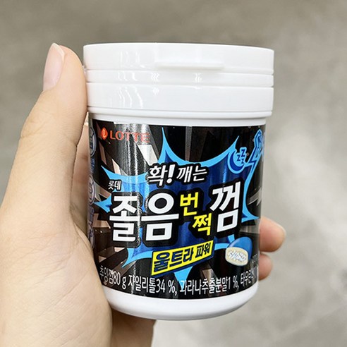 롯데 졸음번쩍껌 파워(용기) 80g x 2개