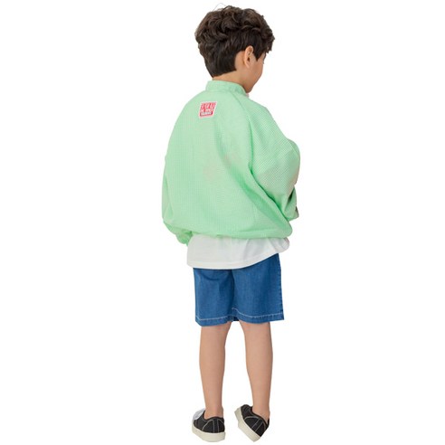 [바브키즈] 체크바람막이