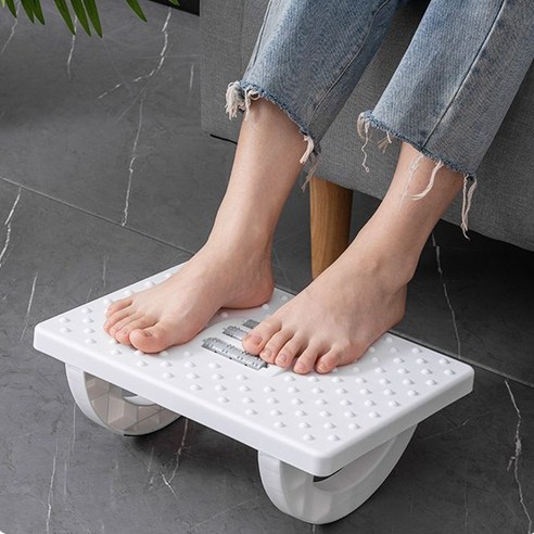 양품공방 책상 사무실 커브 발받침대, 화이트