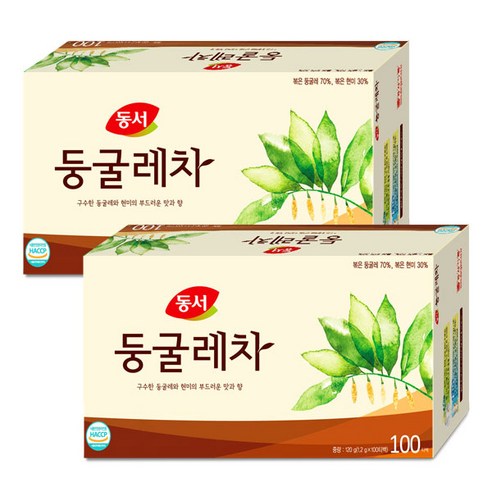 동서 둥굴레차 200T + 물티슈, 1.2g, 100개입, 2개