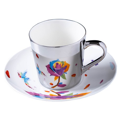 [SW] 거울 반사 커피 잔 유리 차 물 컵 크리 에이 티브 Coffeeware Drinkware, 베이지_201-300ml