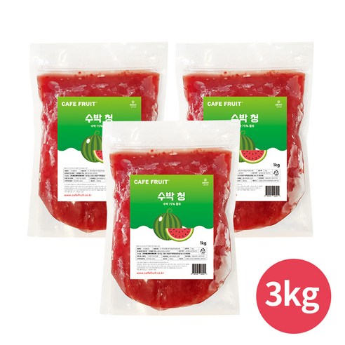CAFE FRUIT 과육이 살아있는 수박청 수박주스 수박라떼 수박빙수 만들기, 1kg