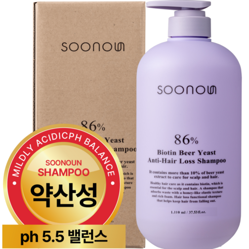수노은 독일 맥주 효모 10만PPM 비오틴 탈모 샴푸, 1개, 1110ml