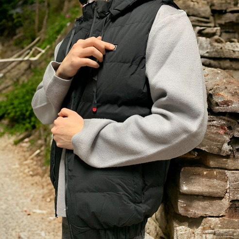뜨뜻하이 패딩 후드 발열조끼