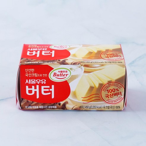 [메가마트]서울우유 버터 무가염 450g, 1개