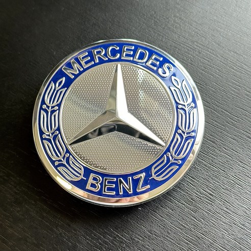 BENZ 벤츠 휠캡 실버블루 다크블루 75mm 클립형 1대분 4개세트, 4개 파나메라휠캡