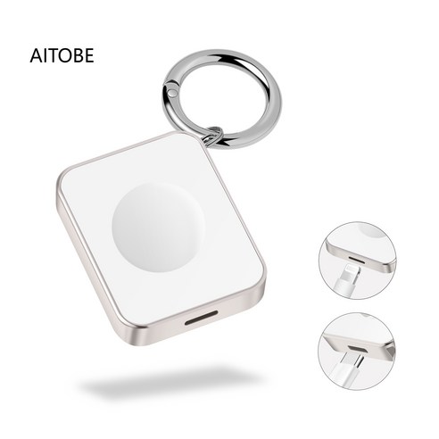 AITOBE 애플워치 호환 충전기 USB-C/라이트닝 듀얼 충전 포트 마그네틱 모든 모델에 사용 가능(Ultra 9 8 7 6 SE SE2 5 4 3 2 1)