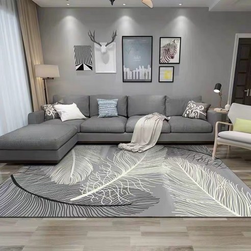현대 심플한 북유럽풍 카펫 거실 탁자 침실 카펫 견본실 직사각형 아메리카노 카펫 쿠션, PO8호