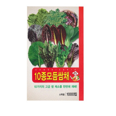 마이산도시농부 10종 모듬쌈채 씨앗 1000립, 1개