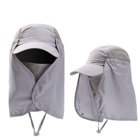 줌인 사하라캡 등산 모자 UV차단 햇빛가리개, 그레이, 1개