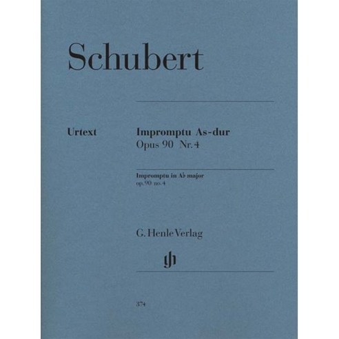 슈베르트 즉흥곡 in A flat Major Op. 90 4 D 899 : Schubert Impromptu in A flat Major Op. 90 4 D 899, 슈베르트 저, G. Henle Verlag 힐레베르그스탈론 Best Top5