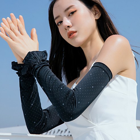소매 야외 방해 방지, 블랙, 평균 코드