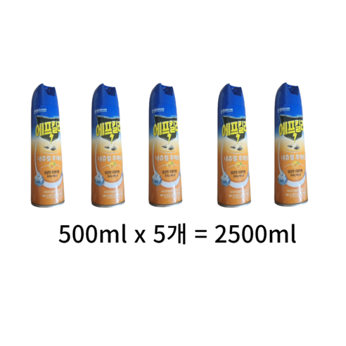 에프킬라 내추럴 후레쉬 오렌지향, 500ml, 5개