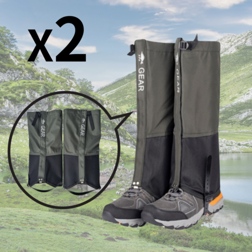 마켓피아 고급 방수 롱스패츠 사계절 심마니 각반 등산 벌초 뱀각반 2벌, 올블랙