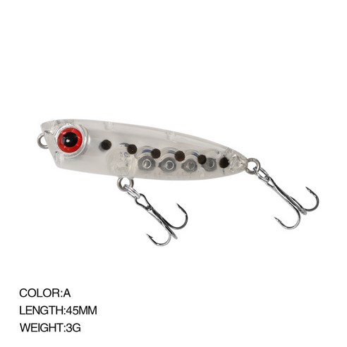 루아 미끼 QOOP45 미물침수 연필 파기일체 미끼 3g 시냇물 마구 가짜 미끼, 45Mm/3G, ㅏ