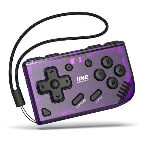 이이네 빈티지 컨트롤러 휴대용 GB디자인 조이스틱 PC/Switch/Android/IOS플랫폼 지원, 1개, 퍼플, L1013