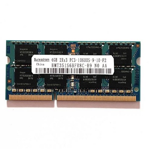 Suresdram DDR3 4GB 2RX8 PC3-10600S-9-10-F2 노트북 메모리 4gb 1333mhz 1.5V SOM 204PIN