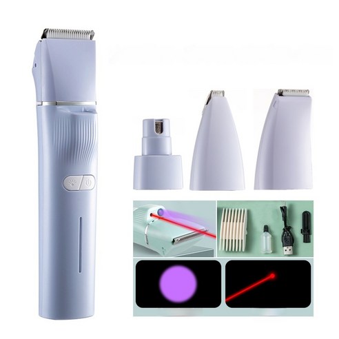 365UV 반려동물 6 in 1 저소음 멀티 이발기, 1개, 그린