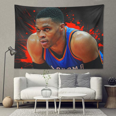 스노우드림 NBA 스타 James/ Stephen Curry 농구 패브릭 포스터 태피스트리, KJ29, 50*40