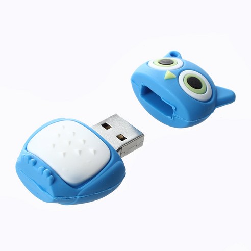 16GB USB 2.0 메모리 스틱 플래시 펜 드라이브 저장소 귀여운 올빼미 파란색, 푸른, 하나