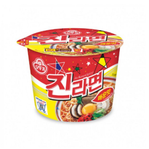 점보도시락라면 진라면 매운맛 용기 110g, 90개  Best 5