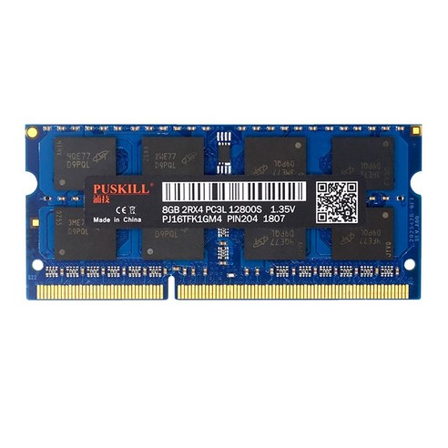 Monland PUSKILL 노트북 컴퓨터용 AMD 전용 컴퓨터 게임 메모리 모듈용 DDR3L 8G RAM 1600MHz 1.35V 204PIN, 파란색