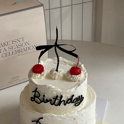 기억의소품 웨이브초 생일초 케이크초, 6g, 3세트, 무향, 마블블랙, 6개입