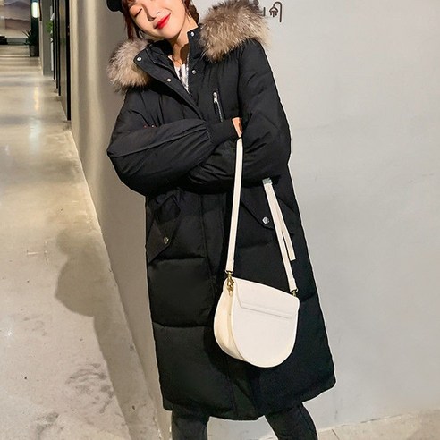헤이슈 여성 퍼 후드 롱 패딩 데일리 야상 점퍼 겨울 아우터