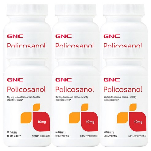 GNC 지앤시 폴리코사놀 10mg 60정 x 6개