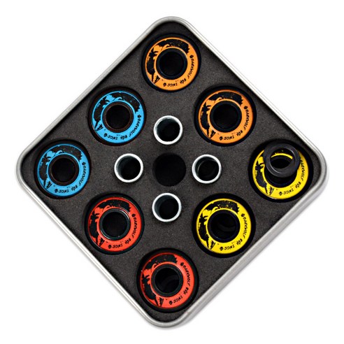 WONIBEAR 8PCS ABEC-11 608RS 스케이트보드/롱보드/롤러/인라인스케이트 교체용 고속 휠 베어링_04, 04-01 믹스 컬러