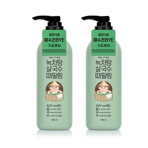 라끄베르 때밀이 바디필링 녹차탕 살국수 바디스크럽 기타향, 500ml, 2개