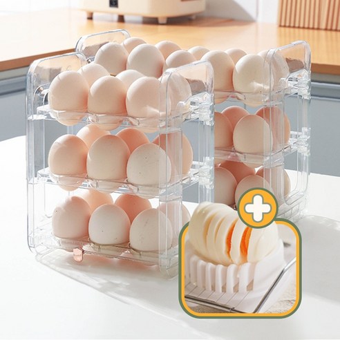 R.s 깔끔정리 냉장고 계란트레이30구 18구+사은품(슬라이스 커터기)
