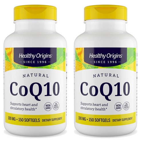 헬시오리진스 CoQ10 100mg 소프트젤 글루텐 프리 무설탕, 150정, 2개
