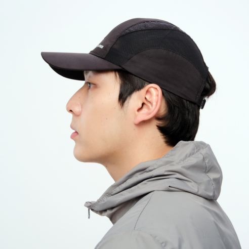 알파런 러닝 모자 메쉬 볼캡, 블랙, 1개