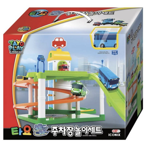 코코지 타요 아띠, 1개 타요뮤지컬 12 타요 빙글빙글 주차장 놀이세트, 본상품선택