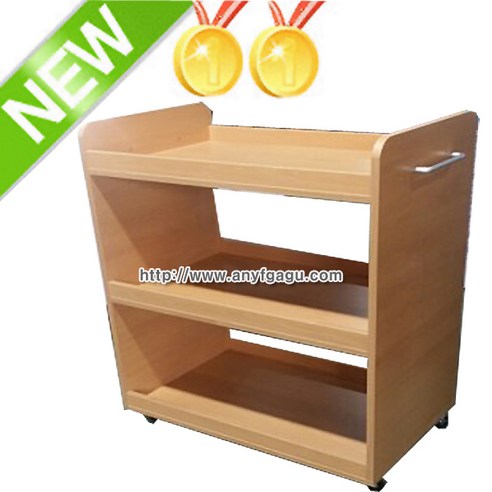 AN이동식북트럭 사무용가구 학원 북카트 학교 수레 병원가구 책꽂이책장 도서관 유치원 책운반, 파스텔