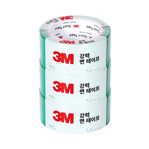 쓰리엠 박스테이프 투명 372KS 48mm x 40m, 50개 9 3M 강력 면 테이프 청테이프, 3개