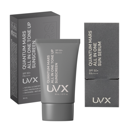 UVX 유브이엑스 퀀텀 마스 올인원 자외선차단 톤업 선스크린 30ml + 마스 올인원 선세럼 7days(1.5mlx7ea), 1개