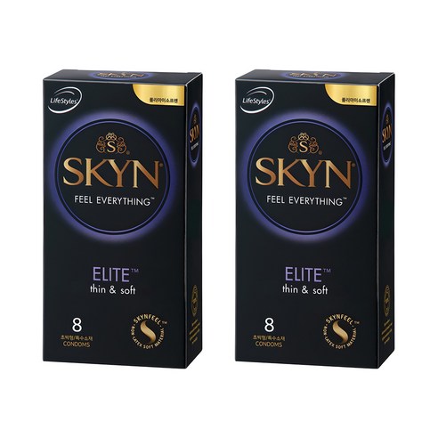 SKYN 라이프스타일 엘리트 남성용 일반형 콘돔, 8개입, 2개