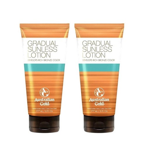 Australian Gold 집에서 셀프 태닝 로션 177ml x2팩 Gradual Sunless Tanning Lotion