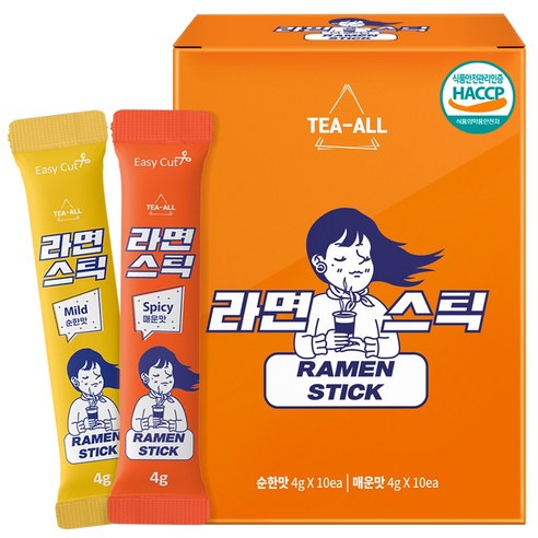 라면국물 스틱 순한맛 매운맛 20개입, 80g, 1개