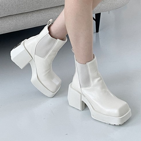 나나구두 스퀘어토 가보시 플랫폼 하이 워커 부츠 8.5cm