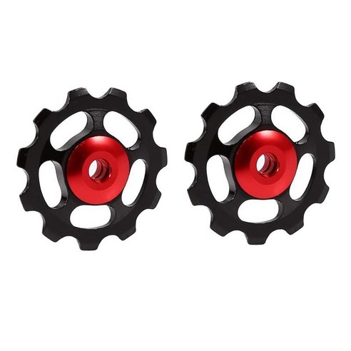 11T 자전거 자전거 Derailleur 도르래 알루미늄 합금 후방 Derailleur 도르래 자키 휠 산악 자전거 교체 부품, 블랙, 4.2x4.2x0.5cm