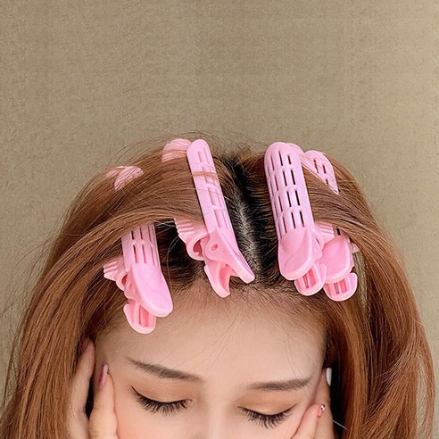 풍성한 뿌리볼륨집계 구르프 헤어롤 롯드, 1)뿌리볼륨집게A타입핑크, 1개
