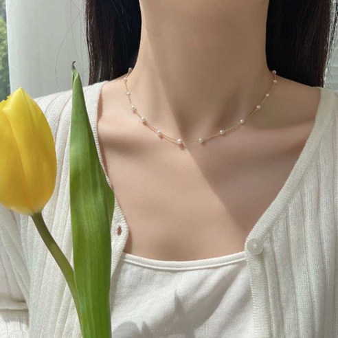 더무드민 라인 진주 초커 목걸이 (미니케이스 증정품)