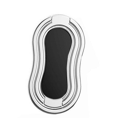 MTSHOP 책상을위한 조정 가능한 접이식 전화 반지 그립 대 홀더 손가락 킥 스탠드, 66x36x3.5mm, 금속, 은