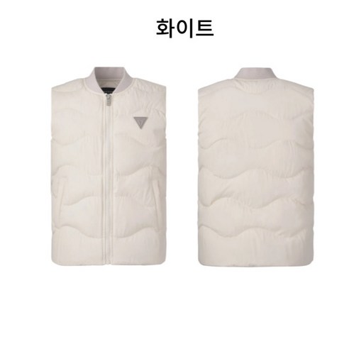 게스 키즈 아동 퀼팅 베스트 로고 와펜