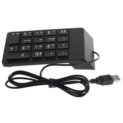 노트북 노트북을위한 미니 USB 18 키 숫자 패드 숫자 숫자 키패드 키보드, 블랙, 설명, 설명