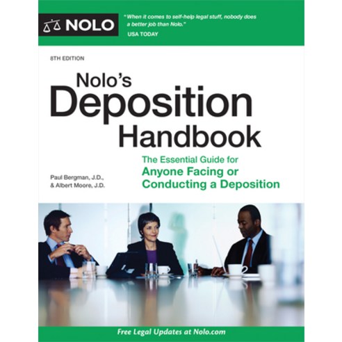 (영문도서) Nolo''s Deposition Handbook: The Essential Guide for Anyone Facing or Conducting a Deposition Paperback, NOLO, English, 9781413329872